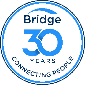 Bridge 30 years Badge blue